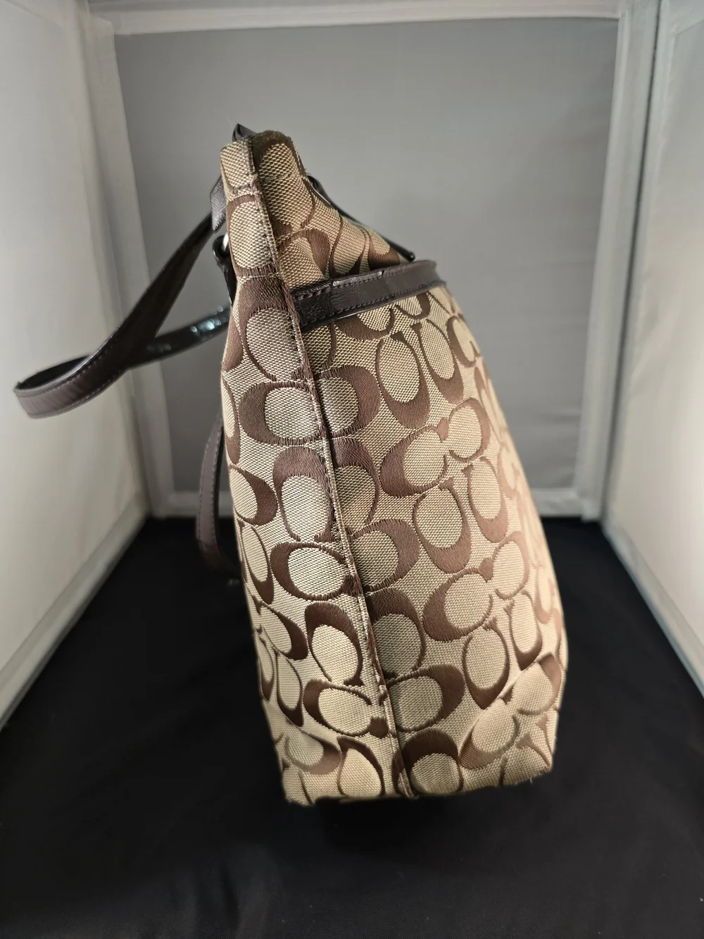 Coach Signature Canvas Tote Bag in Brown